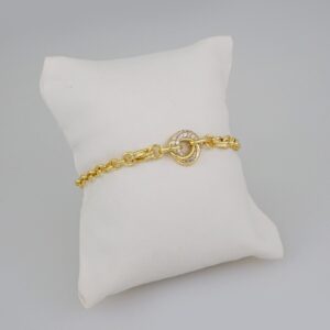 Women Bracelets/ Pulseras Dama/  Zircon Stone/  14K Real Color// B667