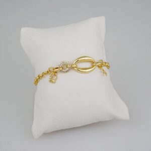 Women Bracelets/ Pulseras Dama/  Zircon Stone/  14K Real Color// B668