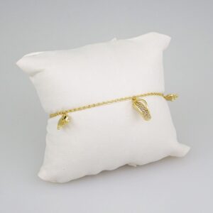 Women Bracelets/ Pulseras Dama/  Zircon Stone/  14K Real Color// B669
