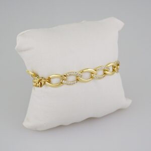 Women Bracelets/ Pulseras Dama/  Zircon Stone/  14K Real Color// B682