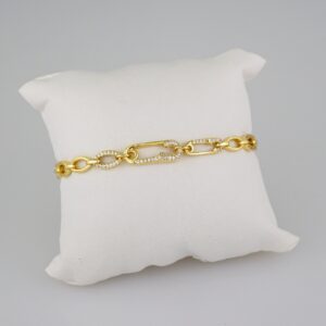 Women Bracelets/ Pulseras Dama/  Zircon Stone/  14K Real Color// B684