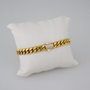 Bracelets/ Pulseras / Zircon Stone/14K Real Color/ 8mm/ Largo 8?// B694