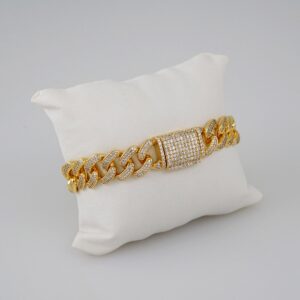 Bracelets/ Pulseras / Zircon Stone/ 14K Real Color/ 10mm/ Estilo Monaco// B706