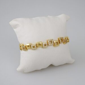 Women Bracelets/ Pulseras Dama/  Zircon Stone/  14K Real Color// B712