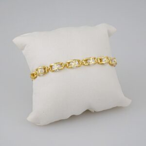 Women Bracelets/ Pulseras Dama/  Zircon Stone/  14K Real Color// B726