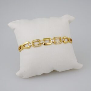 Women Bracelets/ Pulseras Dama/  Zircon Stone/  14K Real Color// B727