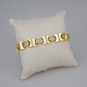 Women Bracelets/ Pulseras Dama/  Zircon Stone/  14K Real Color// B738