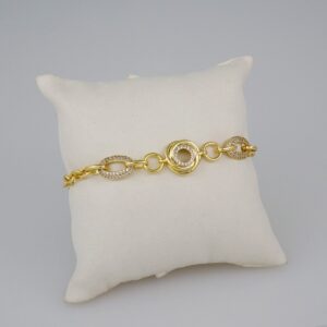 Women Bracelets/ Pulseras Dama/  Zircon Stone/  14K Real Color// B739