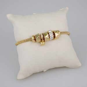 Women Bracelets/ Pulseras Dama/  Zircon Stone/  14K Real Color// B744