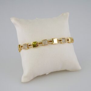 Bracelets Women/ Manillas Mujer/  14K Real Color/  Zircon Stone// B746