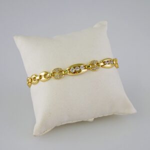 Bracelets Women/ Manillas Mujer/  14K Real Color/  Zircon Stone// B747