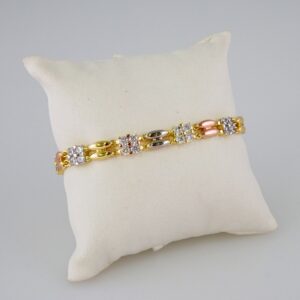 Bracelets Women/ Manillas Mujer/  14K Real Color/  Zircon Stone// B750