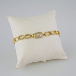 Bracelets Women/ Manillas Mujer/  14K Real Color/Zircon Stone// B751