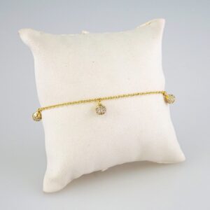 Bracelets Women/ Manillas Mujer/  14K Real Color/  Zircon Stone// B755