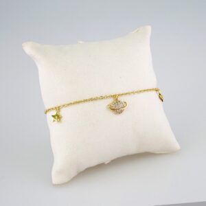 Bracelets Women/ Manillas Mujer/  14K Real Color/  Zircon Stone// B760