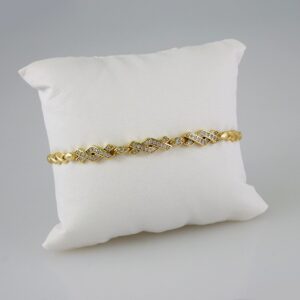 Bracelets Women/ Manillas Mujer/ 14K Real Color/ Zircon Stone// B817