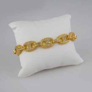 Bracelets / Manillas /  14K Real Color/  Zircon Stone// B827