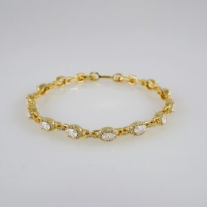 Women Bracelets/ Pulseras Dama/  Zircon Stone/  14K Real Color// B841