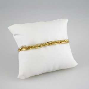 Women Bracelets/ Pulseras Dama/  Plain/  14K Real Color// B852