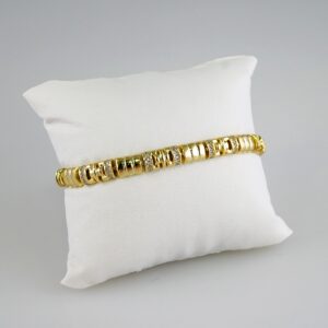 Women Bracelets/ Pulseras Dama/  Zircon Stone/  14K Real Color// B854