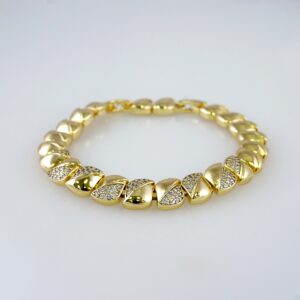 Women Bracelets/ Pulseras Dama/ Zircon Stone/ 14K Real Color// B856