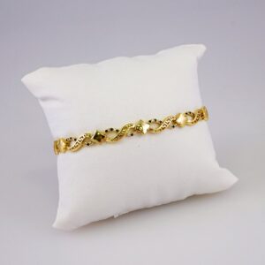 Women Bracelets/ Pulseras Dama/ Zircon Stone/ 14K Real Color// B858