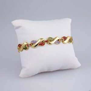 Women Bracelets/ Pulseras Dama/ Zircon Stone/ 14K Real Color// B863