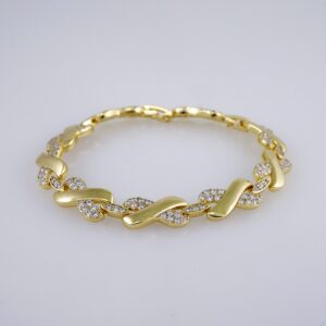Women Bracelets/ Pulseras Dama/ Zircon Stone/ 14K Real Color// B864