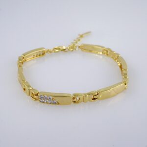 Women Bracelets/ Pulseras Dama/ Zircon Stone/ 14K Real Color// B865