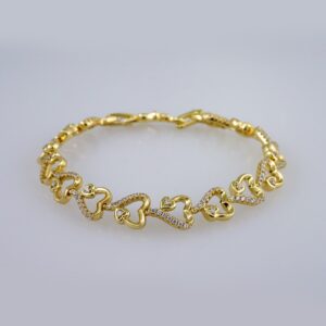 Women Bracelets/ Pulseras Dama/ Zircon Stone/ 14K Real Color// B866