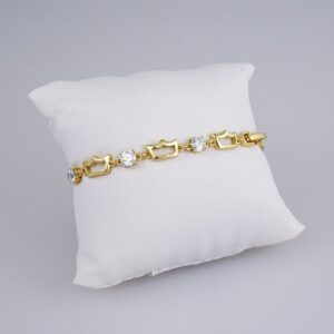 Women Bracelets/ Pulseras Dama/ Zircon Stone/ 14K Real Color// B868