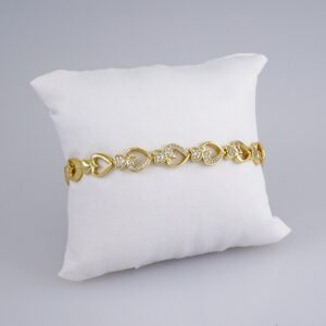 Women Bracelets/ Pulseras Dama/ Zircon Stone/ 14K Real Color// B871