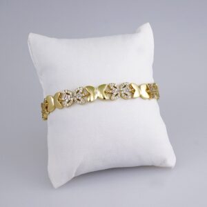 Women Bracelets/ Pulseras Dama/ Zircon Stone/ 14K Real Color// B872