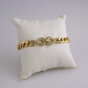 Woman Bracelets/ Pulseras Dama/ Zircon Stone/ 14K Real Color// B878