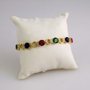 Woman Bracelets/ Pulseras Dama/ Zircon Stone/ 14K Real Color// B880