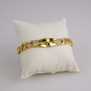 Woman Bracelets/ Pulseras Dama/ Zircon Stone/ 14K Real Color// B882