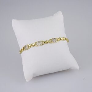 Woman Bracelets/ Pulseras Dama/ Zircon Stone/ 14K Real Color// B888