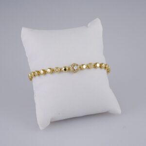 Woman Bracelets/ Pulseras Dama/ Zircon Stone/ 14K Real Color// B889