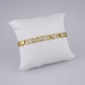 Woman Bracelets/ Pulseras Dama/ Zircon Stone/ 14K Real Color// B890