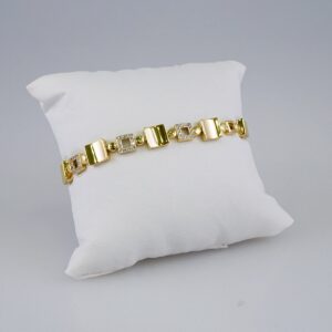 Woman Bracelets/ Pulseras Dama/ Zircon Stone/14K Real Color// B892