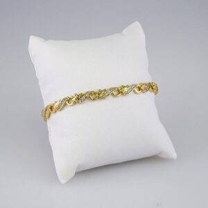 Woman Bracelets/ Pulseras Dama/ Zircon Stone/ 14K Real Color// B893