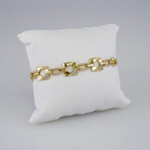 Woman Bracelets/ Pulseras Dama/ Zircon Stone/ 14K Real Color// B894