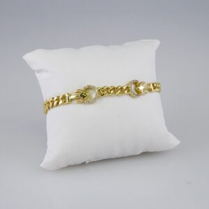 Woman Bracelets/ Pulseras Dama/ Zircon Stone/ 14K Real Color// B895