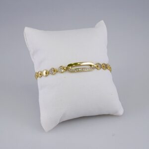 Woman Bracelets/ Pulseras Dama/ Zircon Stone/ 14K Real Color// B897