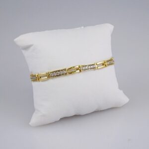 Woman Bracelets/ Pulseras Dama/ Zircon Stone/ 14K Real Color// B900