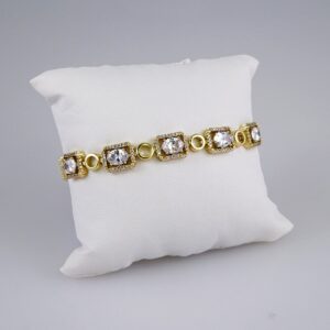 Woman Bracelets/ Pulseras Dama/ Zircon Stone/ 14K Real Color// B901