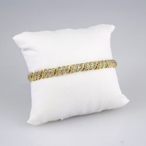 Woman Bracelets/ Pulseras Dama/ Zircon Stone/ 14K Real Color// B902