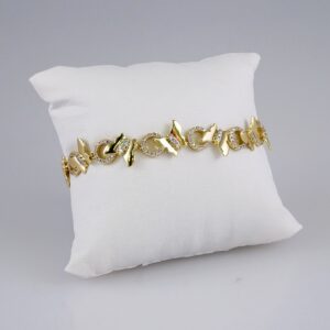 Woman Bracelets/ Pulseras Dama/  Zircon Stone/  14K Real Color// B903
