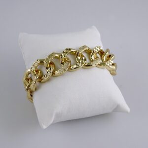 Woman Bracelets/ Pulseras Dama/ Plain/ 14K Real Color// B905