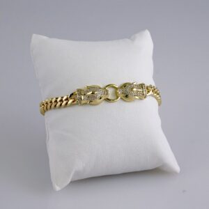 Woman Bracelets/ Pulseras Dama/  Zircon Stone/  14K Real Color// B909
